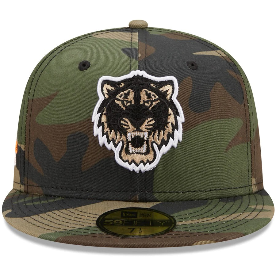 New Era Detroit Tigers Camo Tiger Stadium Flame Undervisor 59FIFTY Fitted Hat