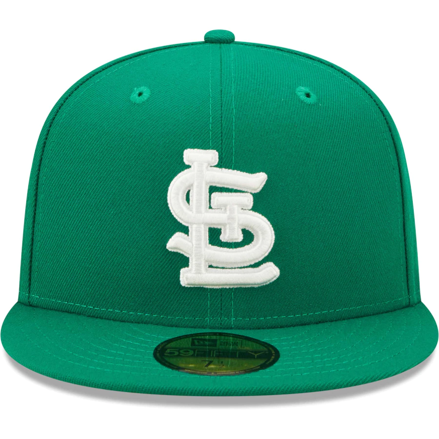 New Era St. Louis Cardinals Kelly Green Logo White 59FIFTY Fitted Hat