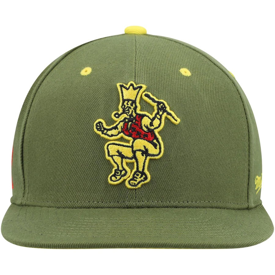 Mitchell & Ness x Lids Boston Celtics Olive 50th Anniversary Hardwood Classics Dusty Fitted Hat