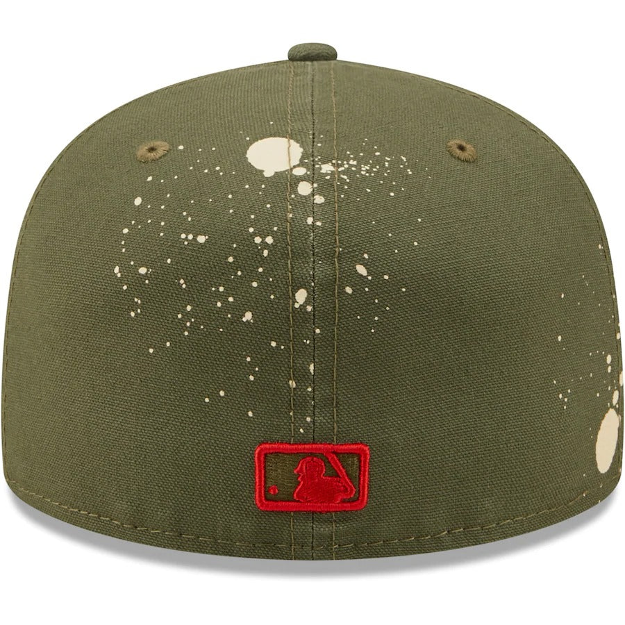 New Era St. Louis Cardinals Olive Splatter 59FIFTY Fitted Hat