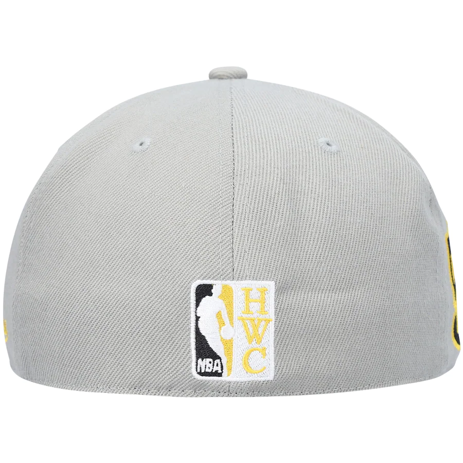 Mitchell & Ness Los Angeles Lakers Gray 50th Anniversary Hardwood Classics Fitted Hat