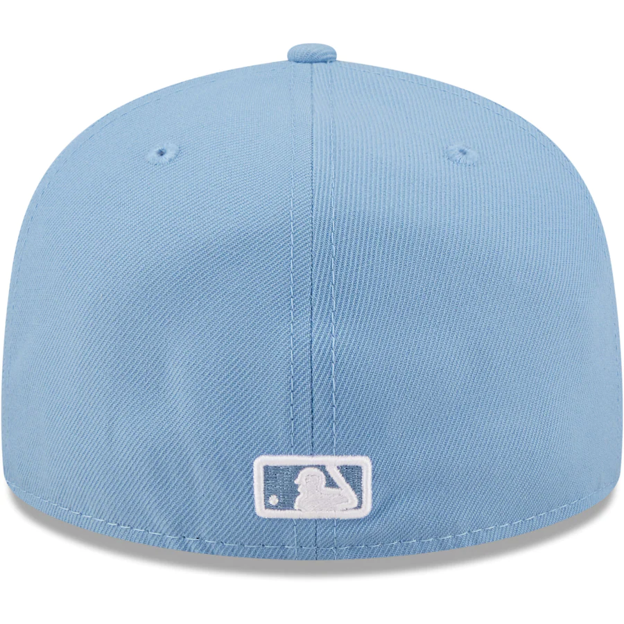 New Era Atlanta Braves Sky Blue Logo White 59FIFTY Fitted Hat