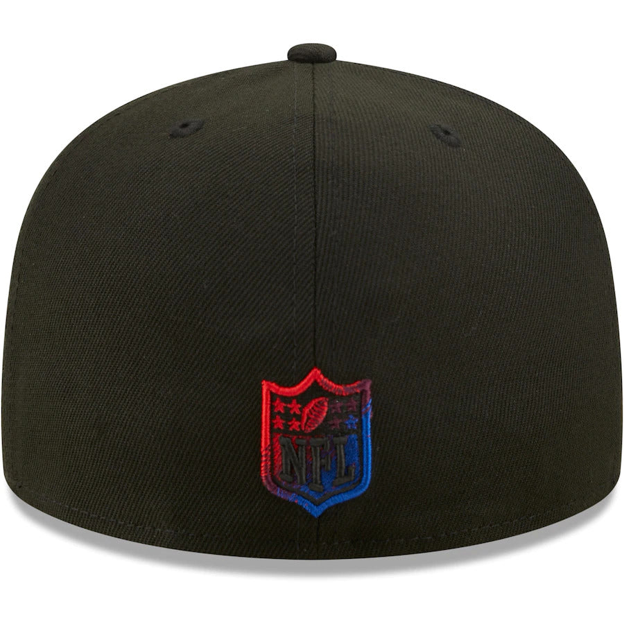 New Era Black Buffalo Bills Color Dim Throwback 59FIFTY Fitted Hat