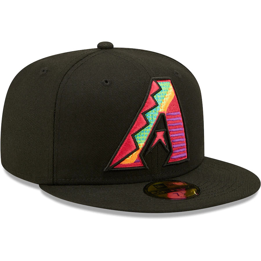 New Era Black Arizona Diamondbacks Neon Fill 59FIFTY Fitted Hat