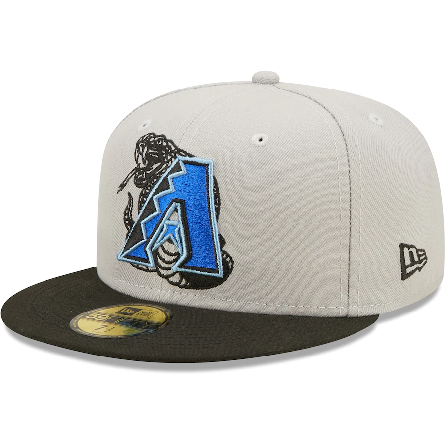 New Era Arizona Diamondbacks Chase Field Gray/Black Blue Undervisor 2022 59FIFTY Fitted Hat