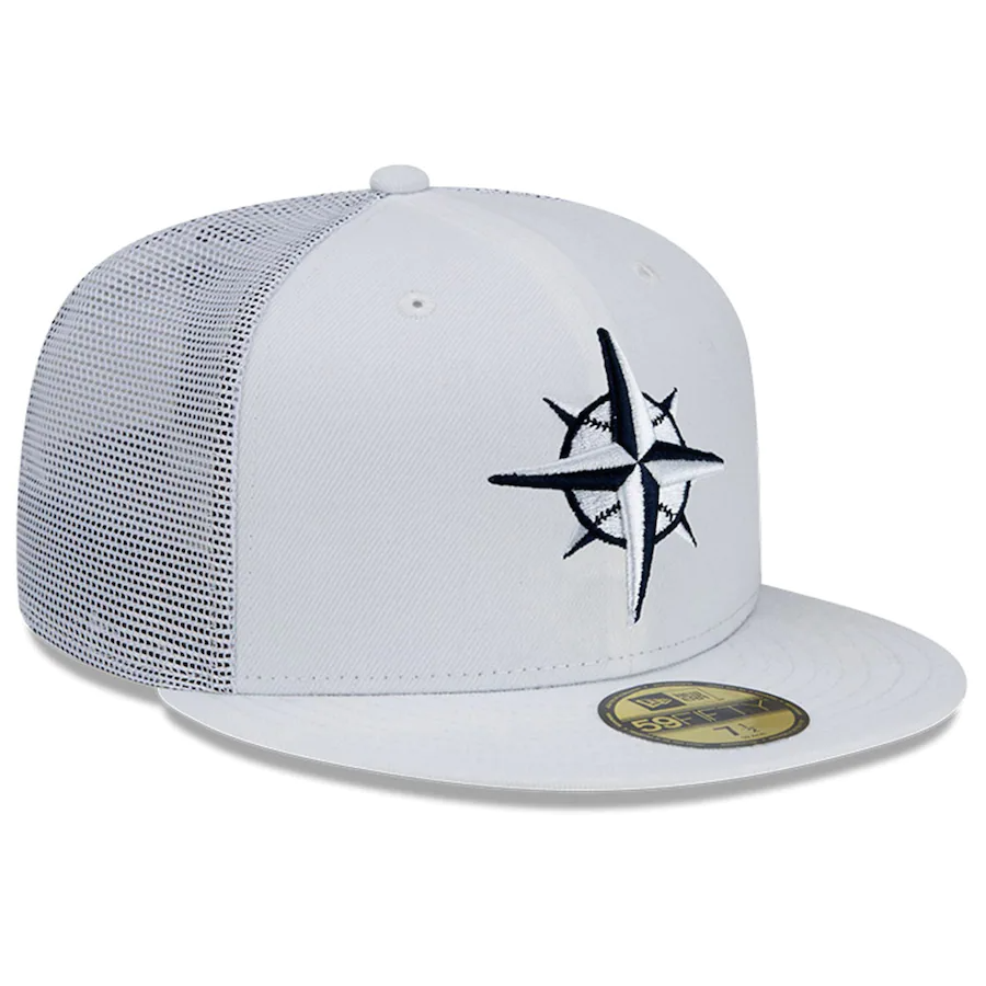 New Era Seattle Mariners White 2022 Batting Practice 59FIFTY Fitted Hat