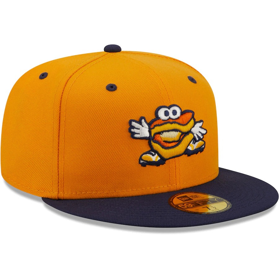 New Era Montgomery Biscuits Gold Authentic Collection 59FIFTY Fitted Hat