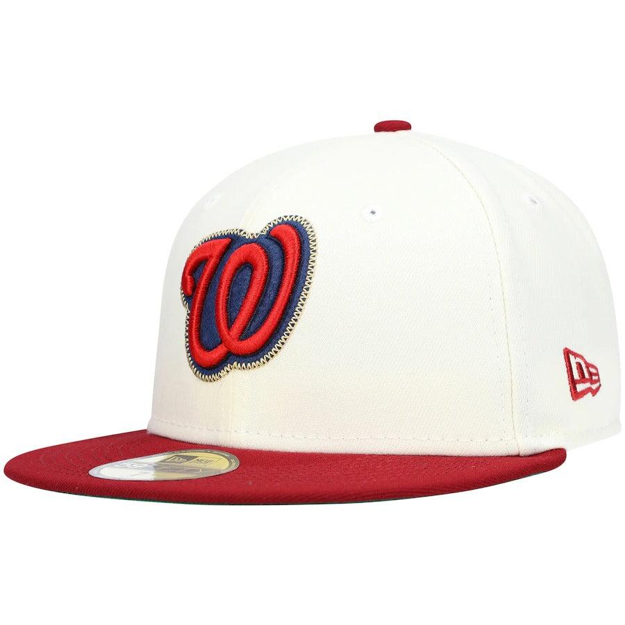 New Era Cream/Red Washington Nationals Social Status x MLB 59FIFTY Fitted Hat