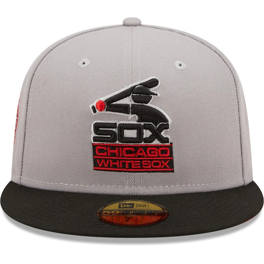 New Era Gray/Black Chicago White Sox 1983 MLB All-Star Game Red Undervisor 59FIFTY Fitted Hat