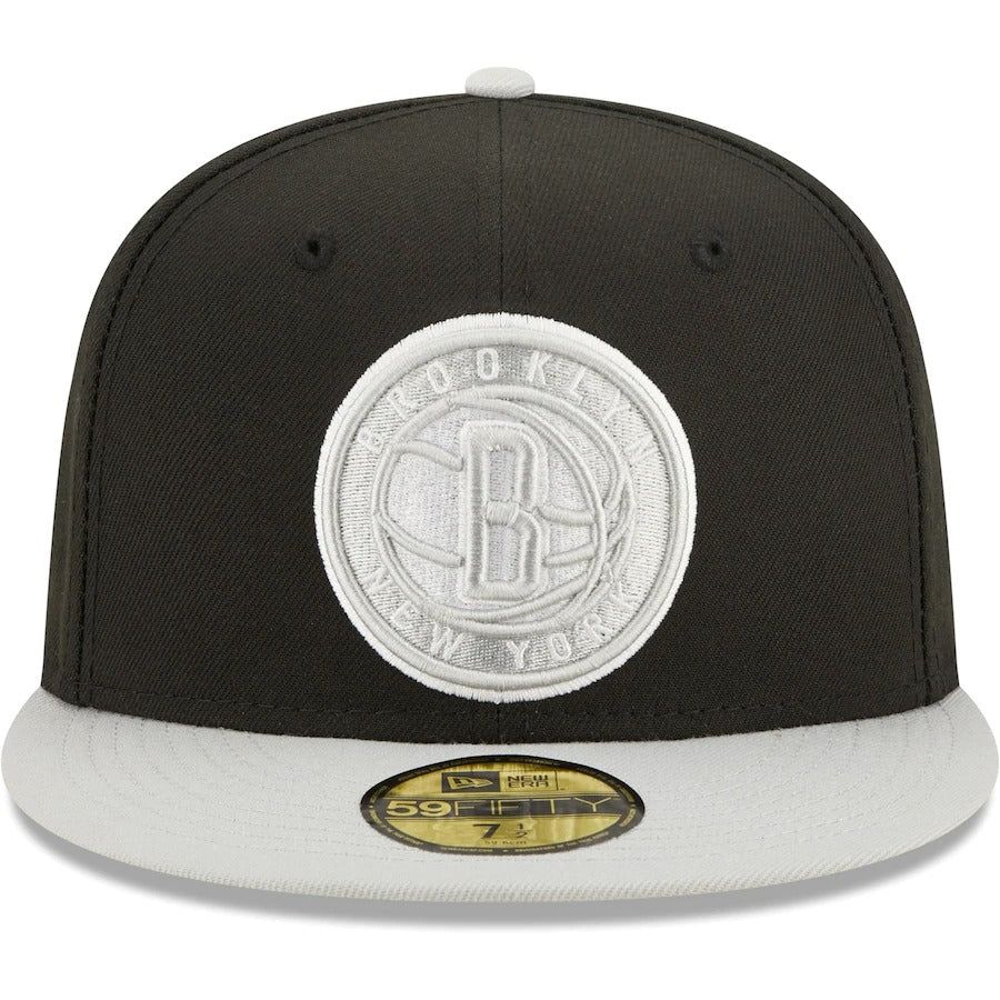 New Era Brooklyn Nets Black/Gray Two-Tone Color Pack 59FIFTY Fitted Hat