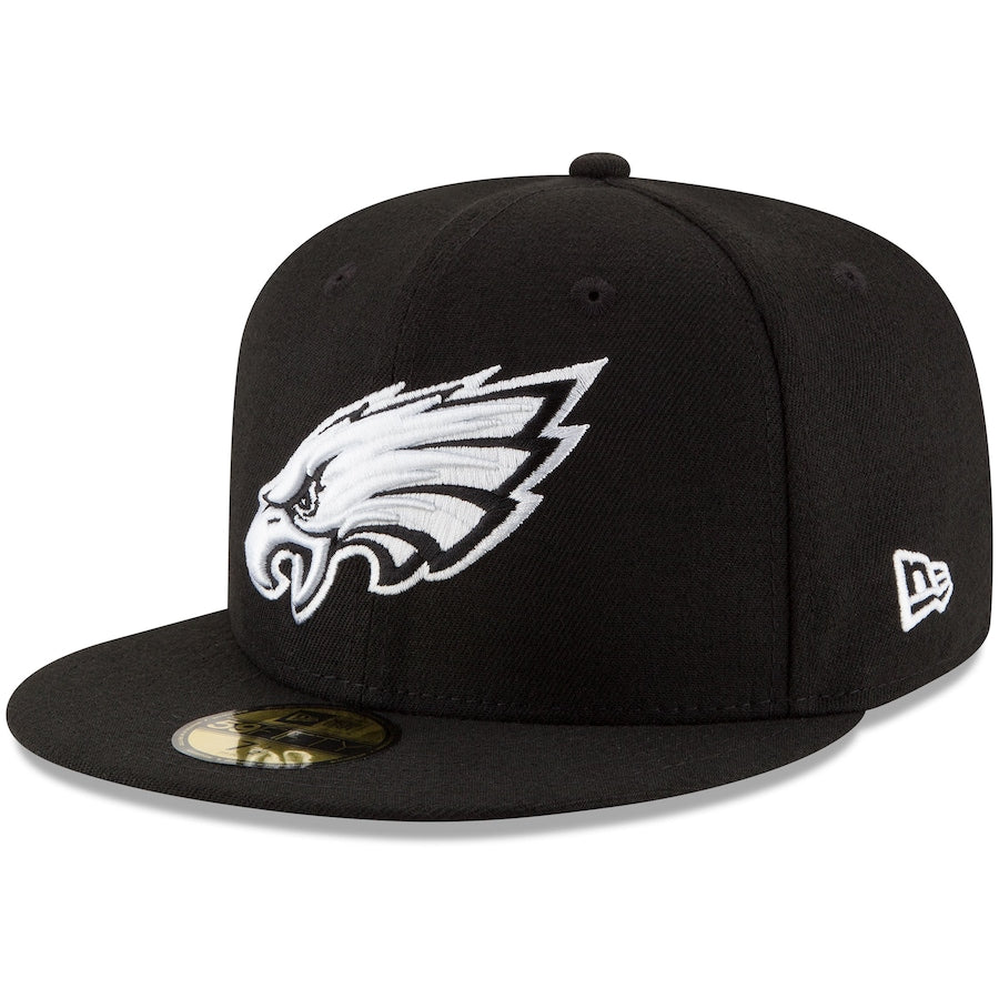 New Era Philadelphia Eagles Black B-Dub 59FIFTY Fitted Hat