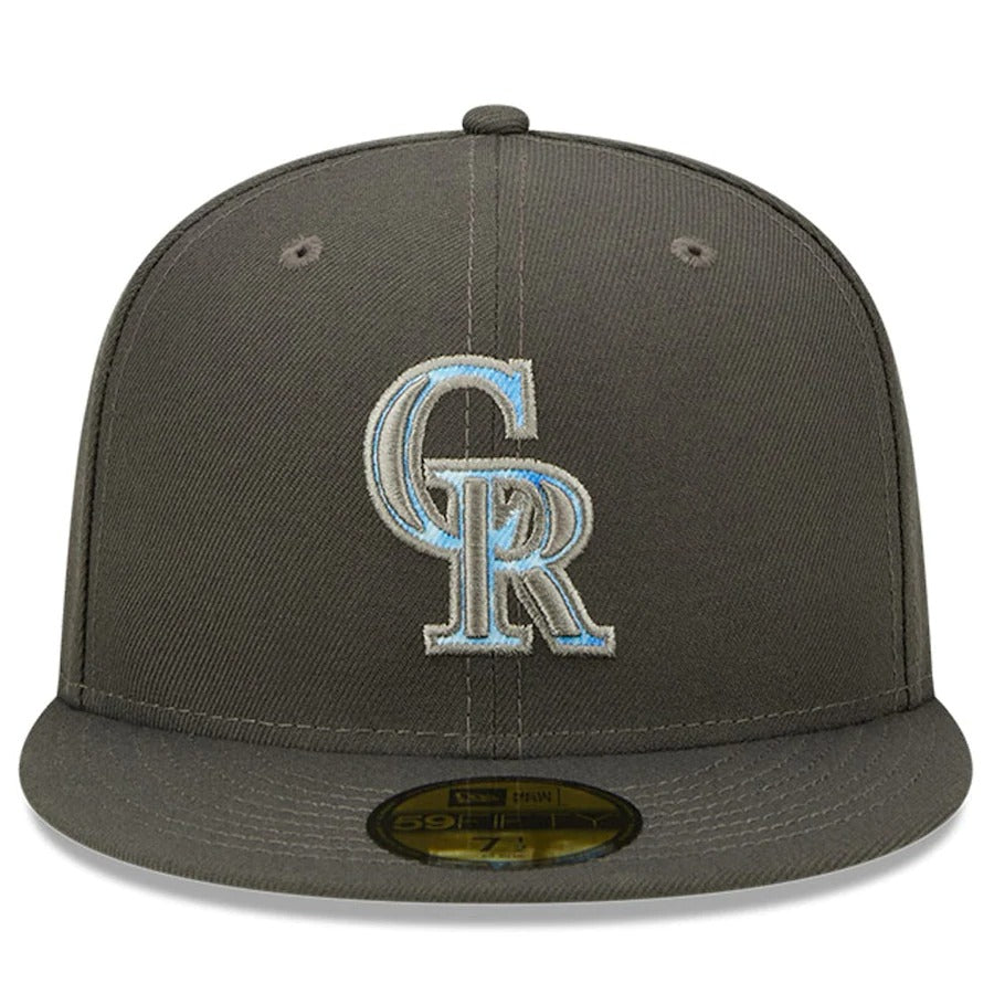 New Era Colorado Rockies Graphite 2022 Father's Day On-Field 59FIFTY Fitted Hat