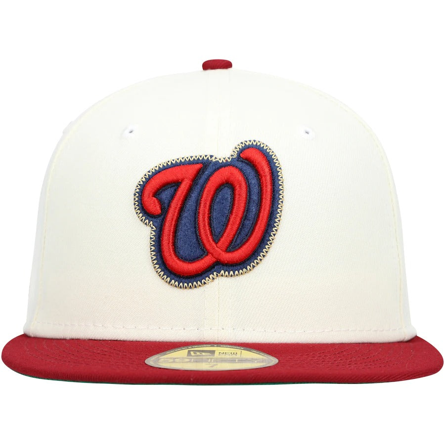 New Era Cream/Red Washington Nationals Social Status x MLB 59FIFTY Fitted Hat