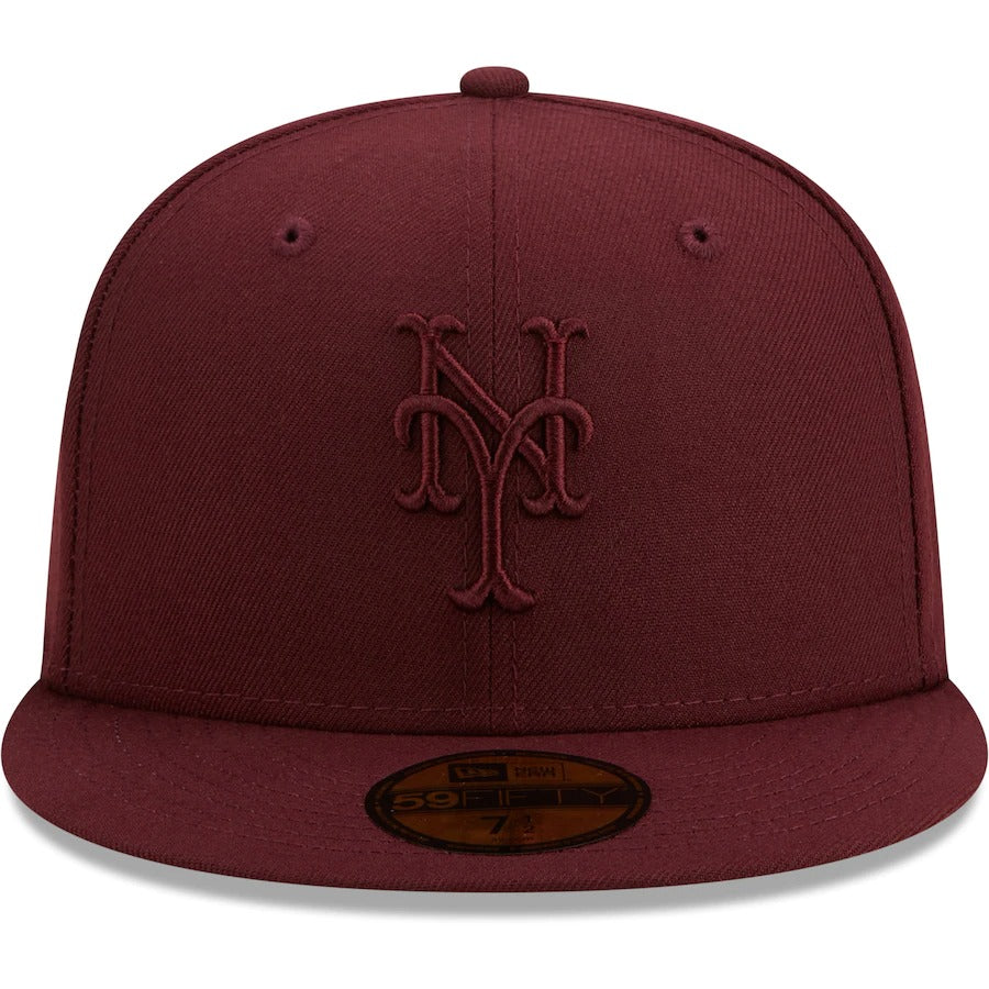 New Era New York Mets Maroon Oxblood Tonal 59FIFTY Fitted Hat