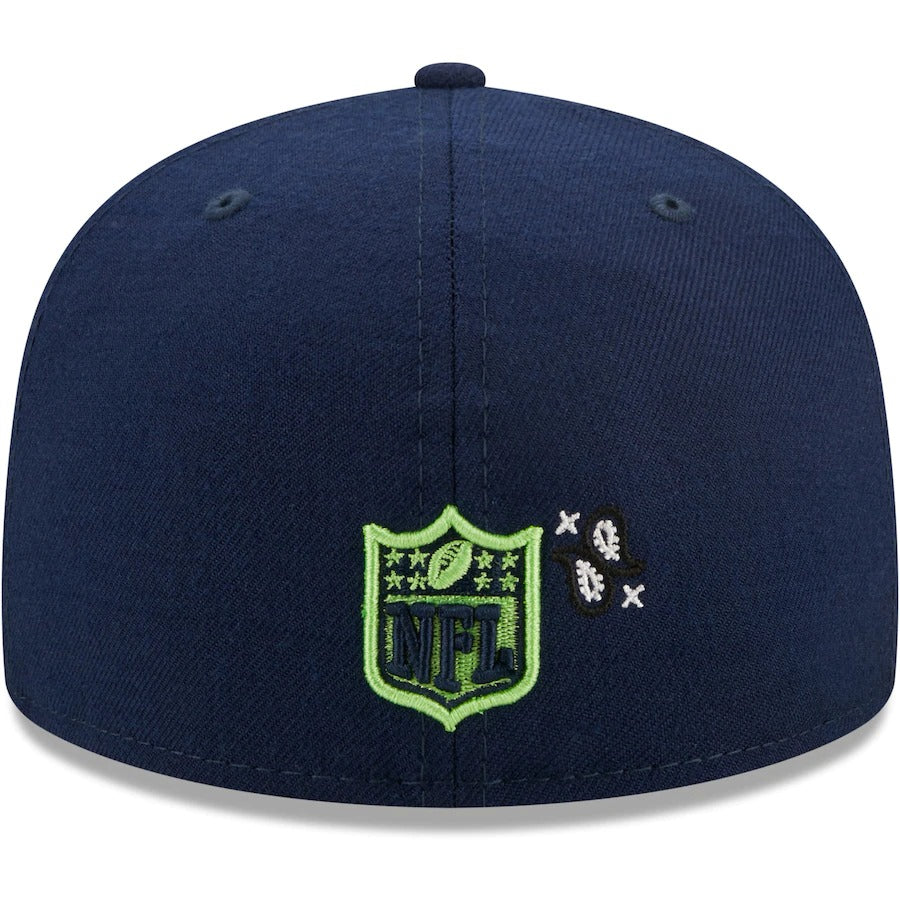 New Era Seattle Seahawks College Navy Bandana 59FIFTY Fitted Hat