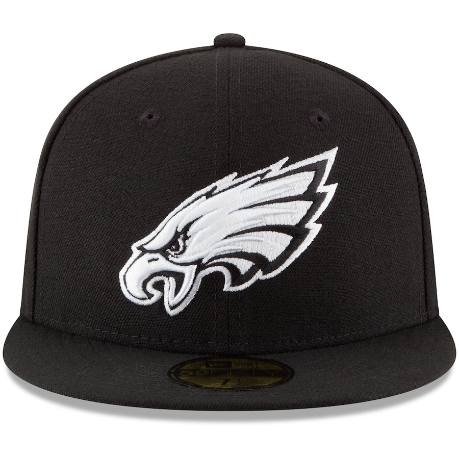 New Era Philadelphia Eagles Black B-Dub 59FIFTY Fitted Hat