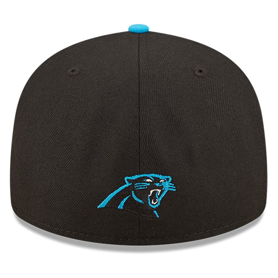 New Era Carolina Panthers Black/Blue 2022 NFL Draft Low Profile 59FIFTY Fitted Hat