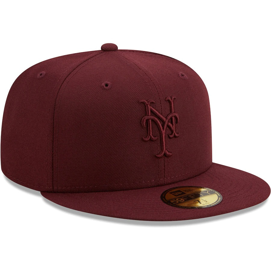 New Era New York Mets Maroon Oxblood Tonal 59FIFTY Fitted Hat