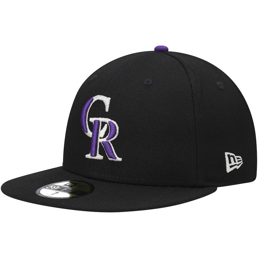 New Era Colorado Rockies Black 9/11 Memorial Side Patch 59FIFTY Fitted Hat