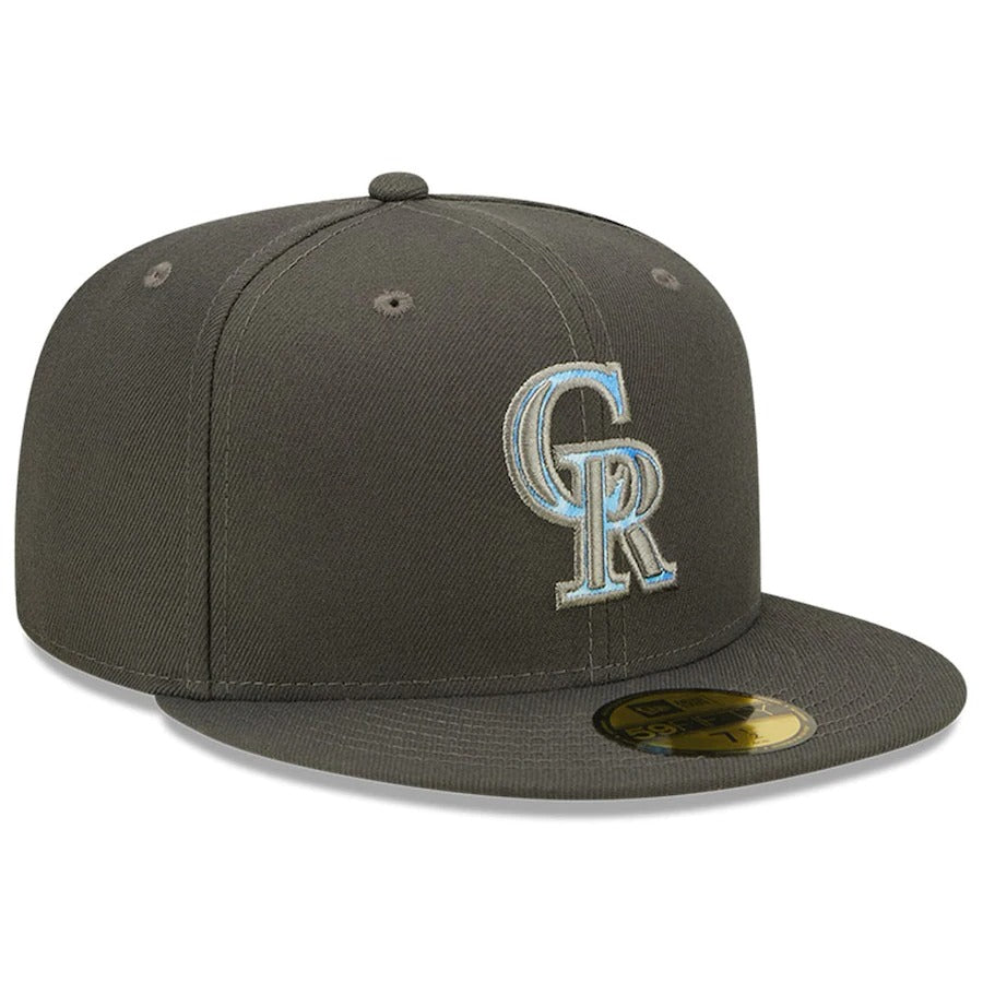 New Era Colorado Rockies Graphite 2022 Father's Day On-Field 59FIFTY Fitted Hat