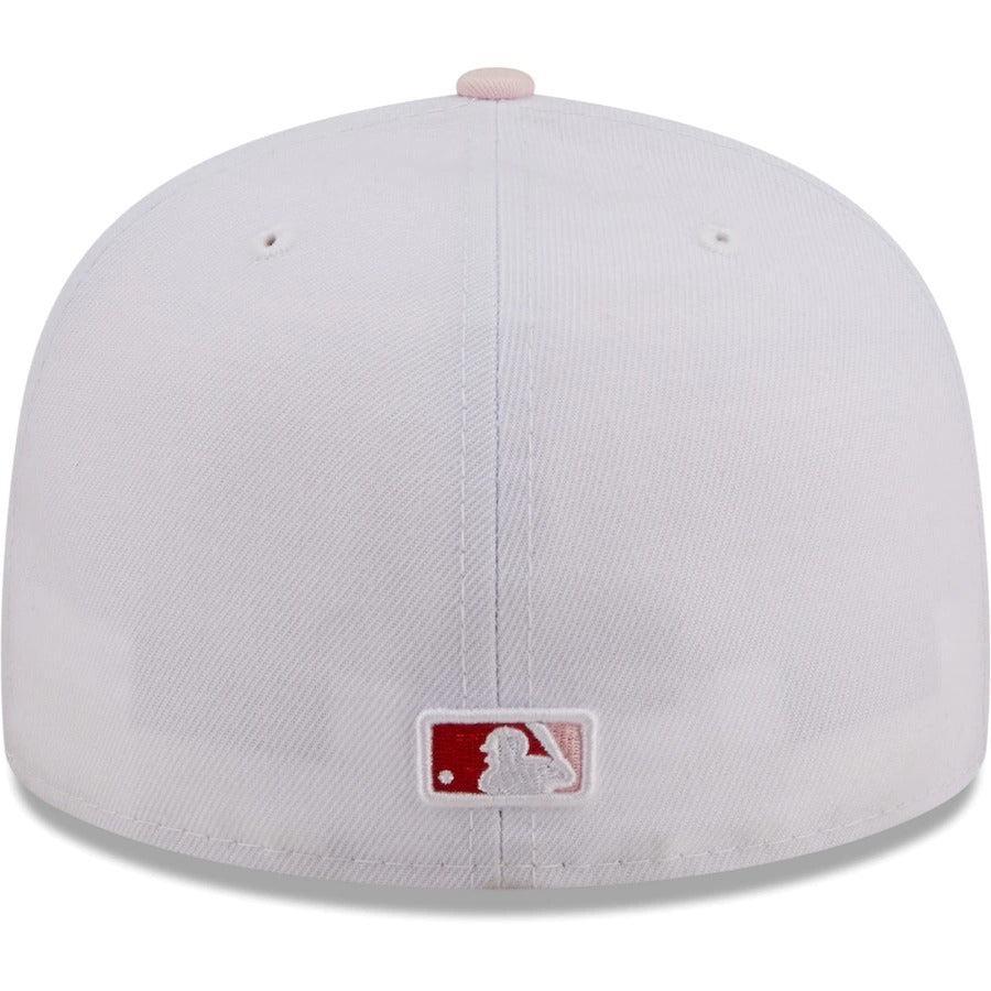 New Era Houston Astros White/Pink Scarlet Undervisor 59FIFTY Fitted Hat