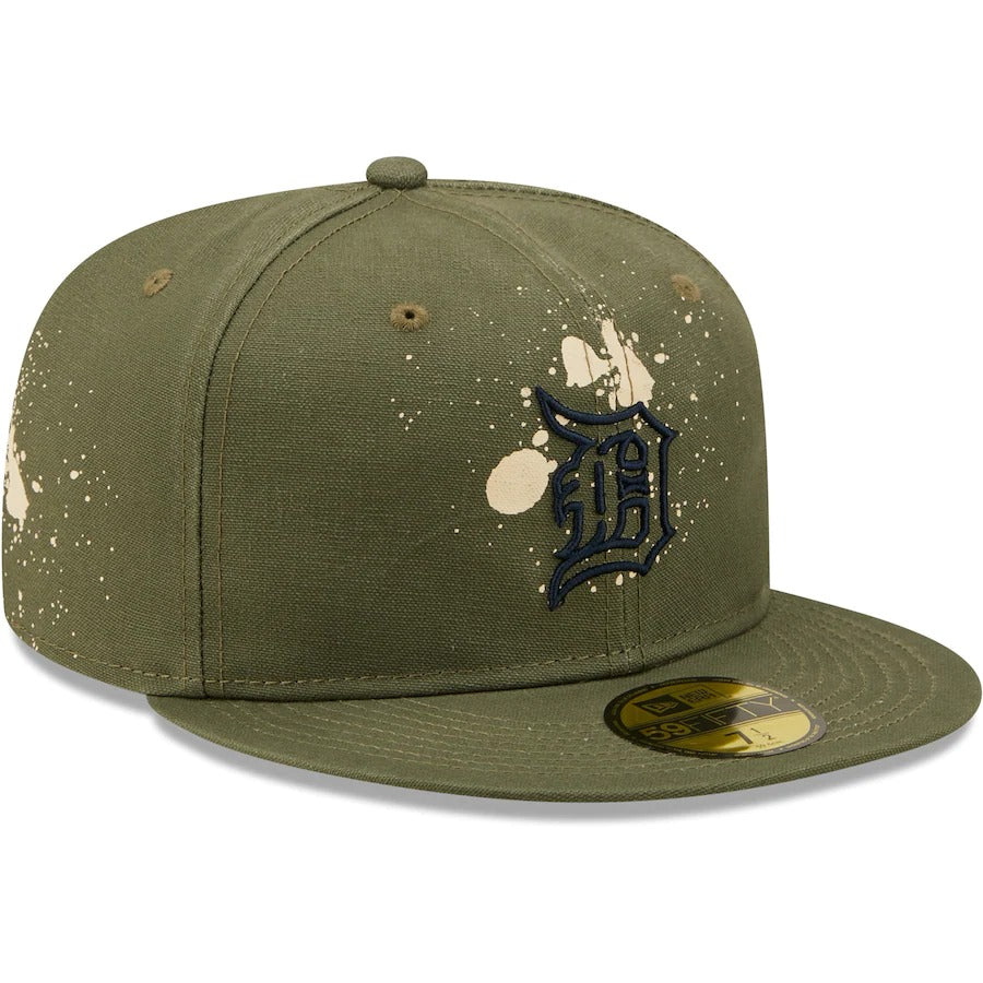 New Era Detroit Tigers Olive Splatter 59FIFTY Fitted Hat