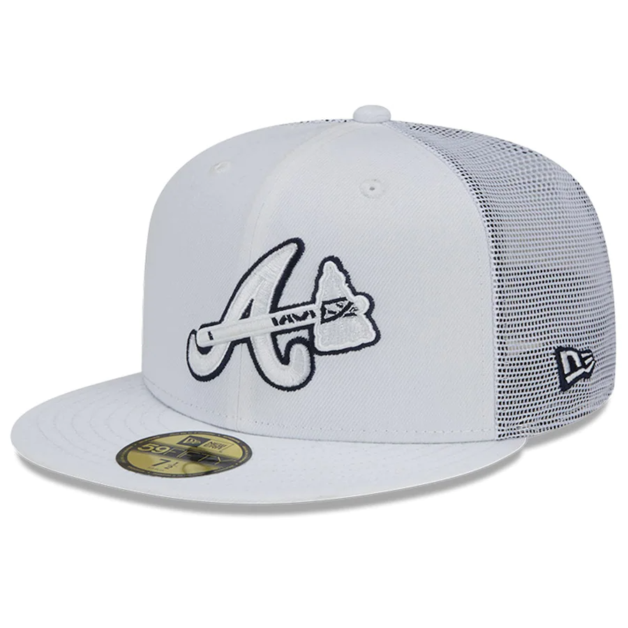 New Era Atlanta Braves White 2022 Batting Practice 59FIFTY Fitted Hat