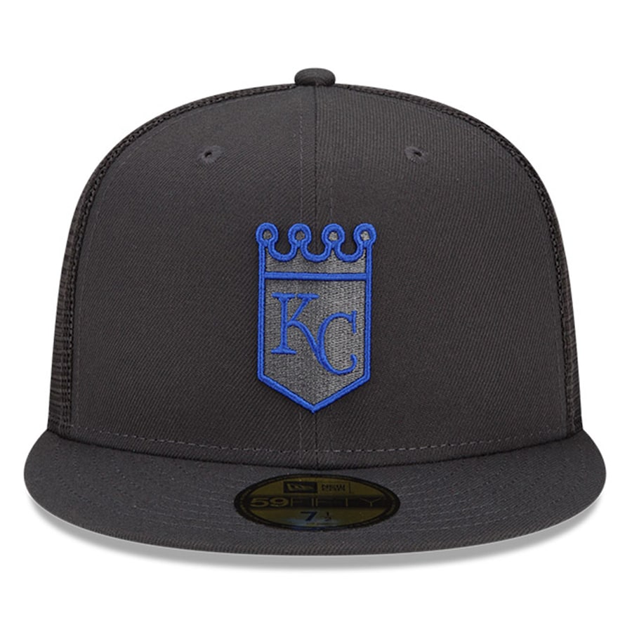 New Era Kansas City Royals Graphite 2022 Batting Practice 59FIFTY Fitted Hat