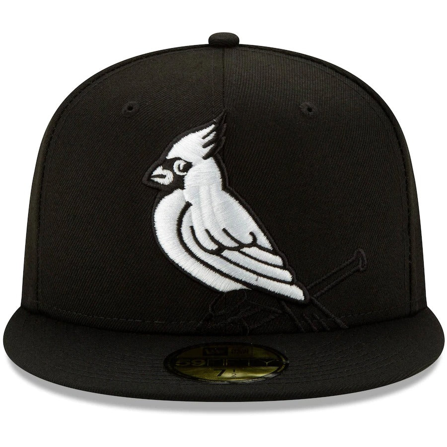 New Era Black St. Louis Cardinals Monochrome Logo Elements 59FIFTY Fitted Hat