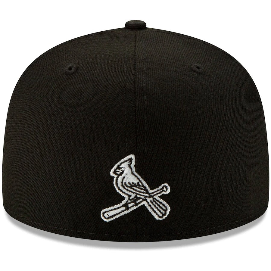 New Era Black St. Louis Cardinals Monochrome Logo Elements 59FIFTY Fitted Hat