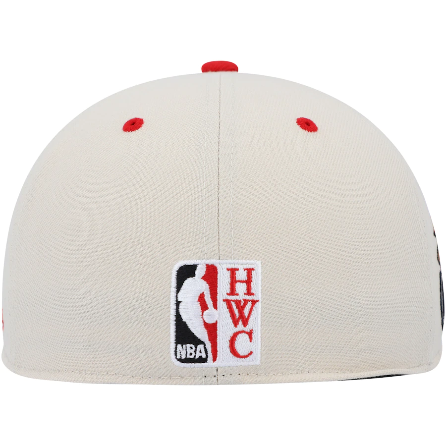 Mitchell & Ness Philadelphia 76ers Cream 2002 All-Star Game Hardwood Classics Fitted Hat