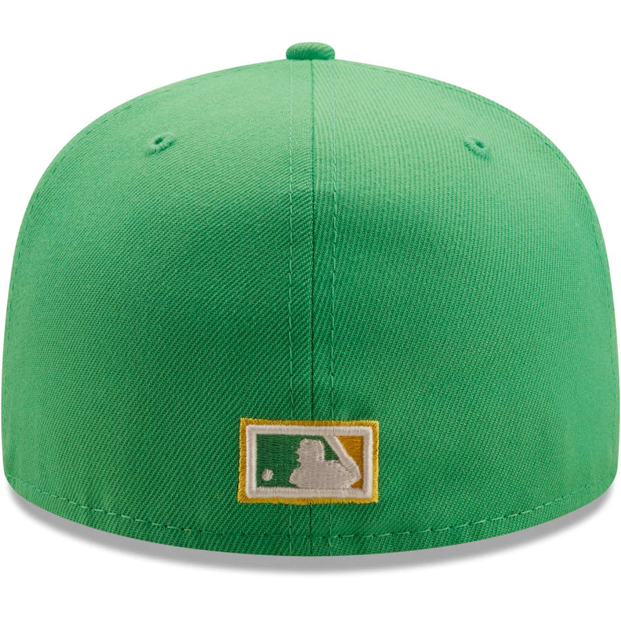 New Era Kelly Green New York Mets 2002 World Series Side Patch Yellow Undervisor 59FIFTY Fitted Hat