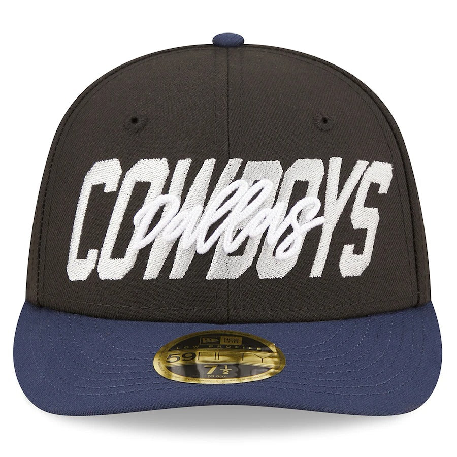 New Era Dallas Cowboys Black/Navy 2022 NFL Draft Low Profile 59FIFTY Fitted Hat