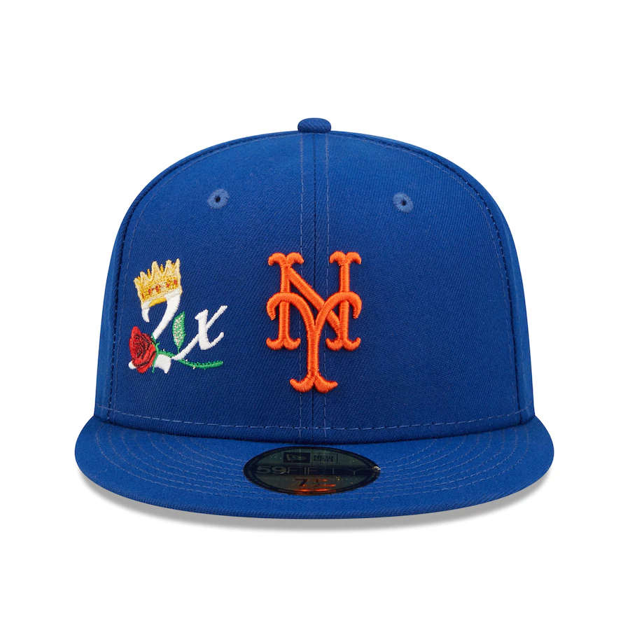 New Era New York Mets Royal 2x World Series Champions Crown 59FIFTY Fitted Hat