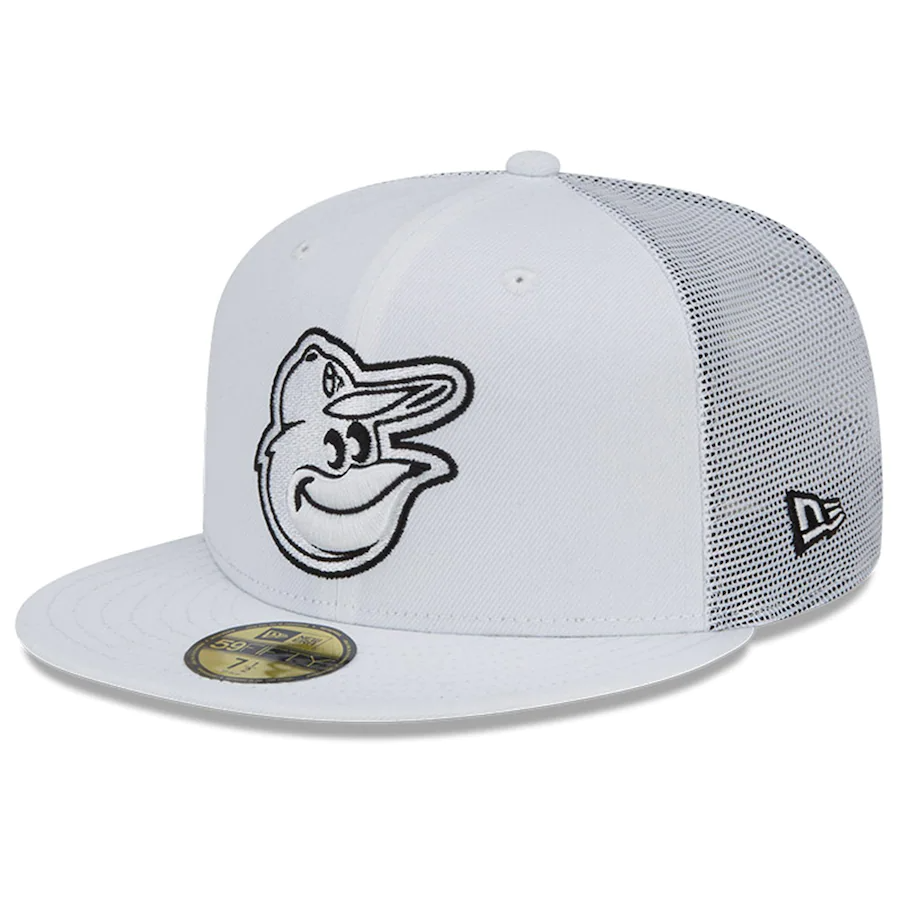 New Era Baltimore Orioles White 2022 Batting Practice 59FIFTY Fitted Hat