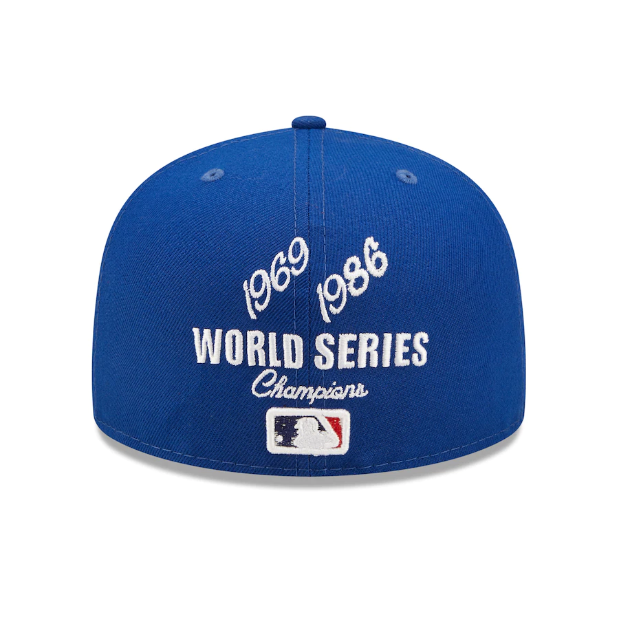 New Era New York Mets Royal 2x World Series Champions Crown 59FIFTY Fitted Hat