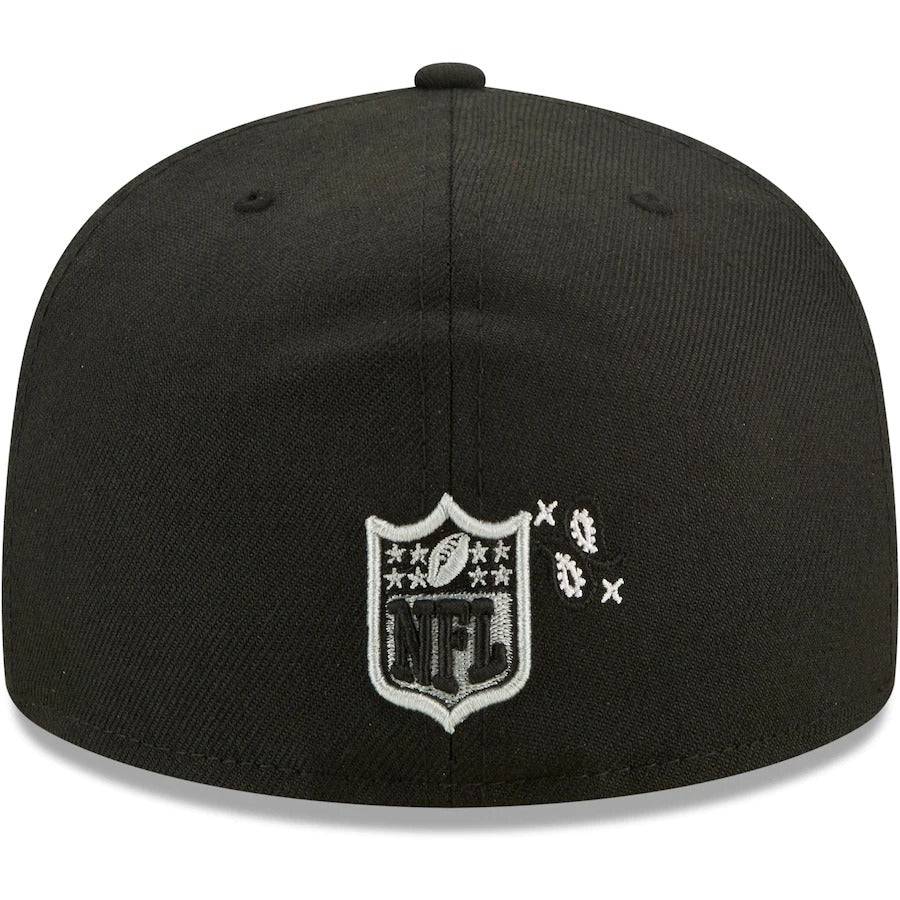 New Era Las Vegas Raiders Black Bandana 59FIFTY Fitted Hat