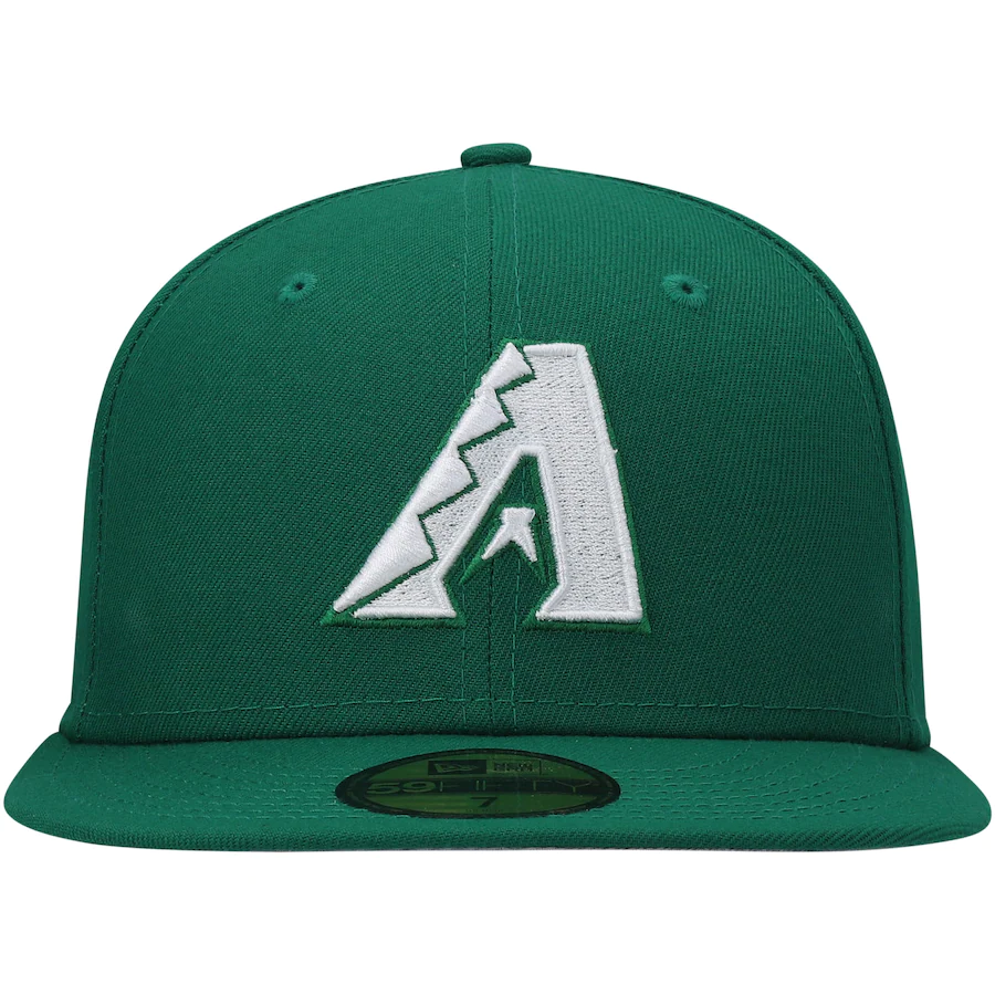 New Era Arizona Diamondbacks Kelly Green Logo White 59FIFTY Fitted Hat