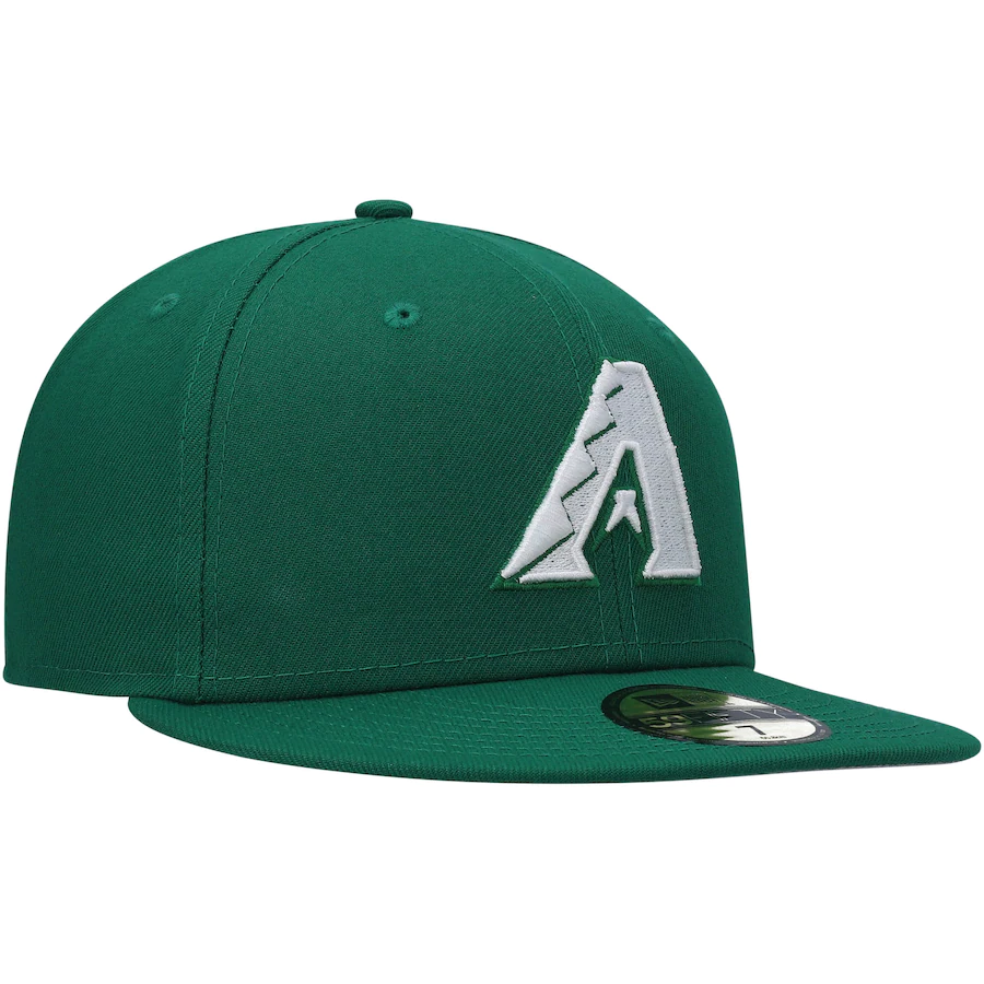 New Era Arizona Diamondbacks Kelly Green Logo White 59FIFTY Fitted Hat