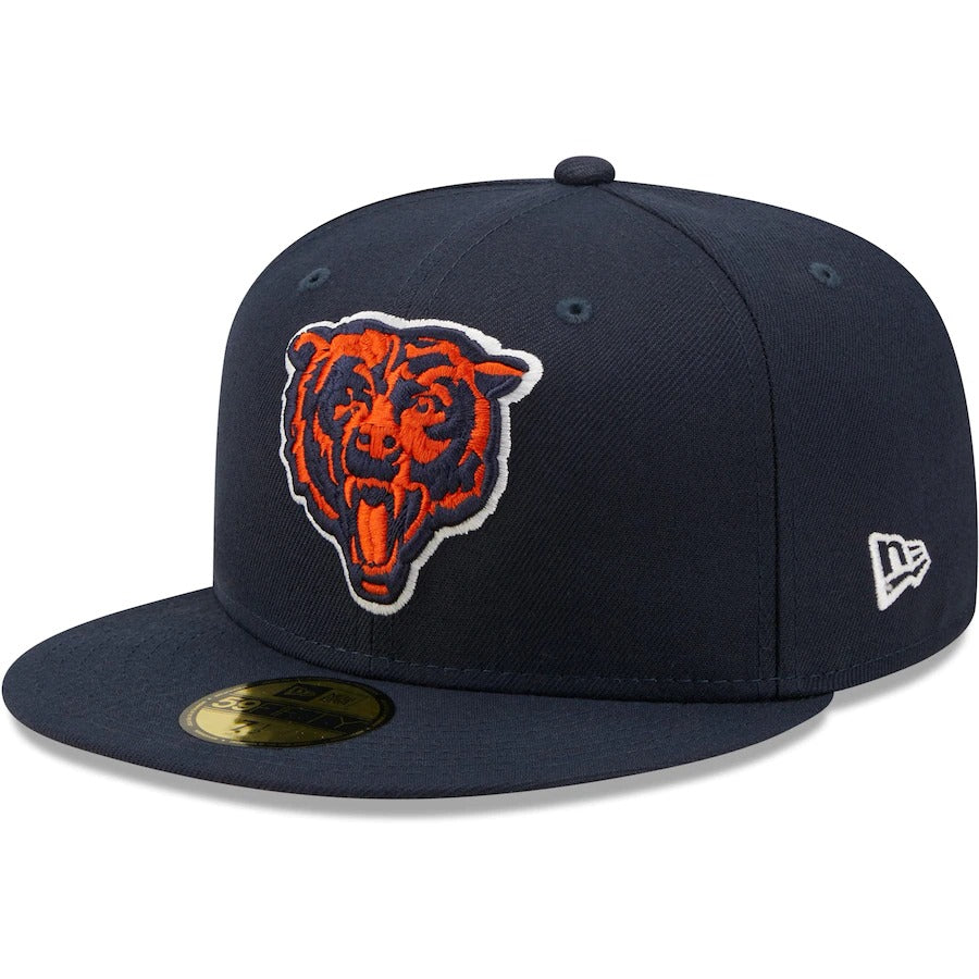 New Era Chicago Bears Navy Super Bowl XX Side Patch Orange Undervisor 59FIFY Fitted Hat