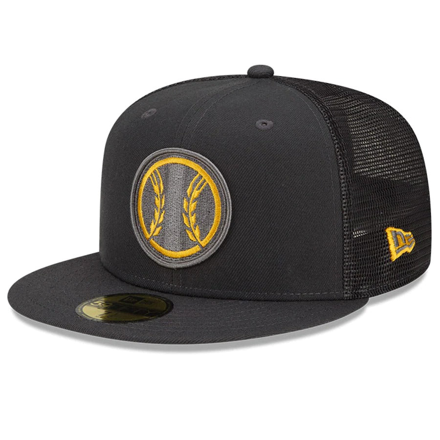 New Era Milwaukee Brewers Graphite 2022 Batting Practice 59FIFTY Fitted Hat