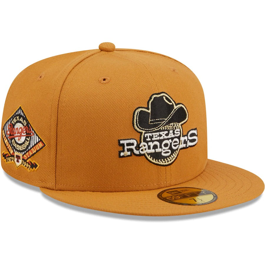 New Era 59FIFTY Texas Rangers Arlington Stadium Side Patch 'Kids Classics Pt. 1' Fitted Hat 7 1/4 / Orange Popsicle/Black