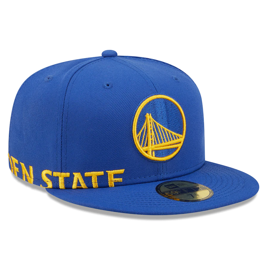 New Era Golden State Warriors Royal Side Split 59FIFTY Fitted Hat