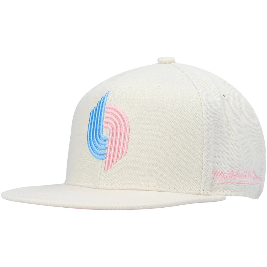 Mitchell & Ness x Lids Portland Trail Blazers Cream NBA Draft Hardwood Classics Cake Pop Fitted Hat