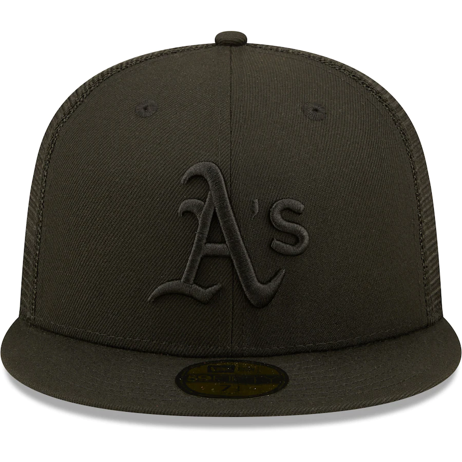 New Era Oakland Athletics Blackout Trucker 59FIFTY Fitted Hat