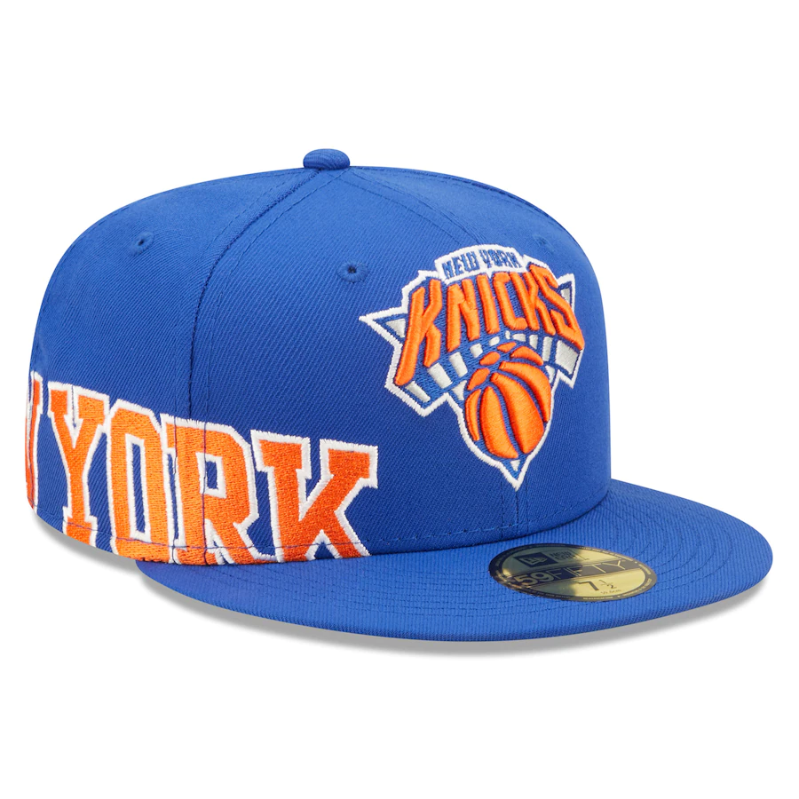 New Era New York Knicks Blue Sidesplit 59FIFTY Fitted Hat