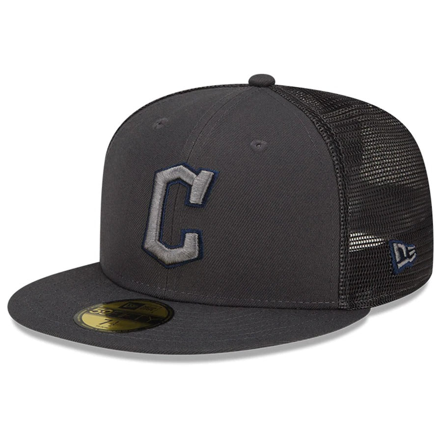 New Era Cleveland Guardians Graphite 2022 Batting Practice 59FIFTY Fitted Hat