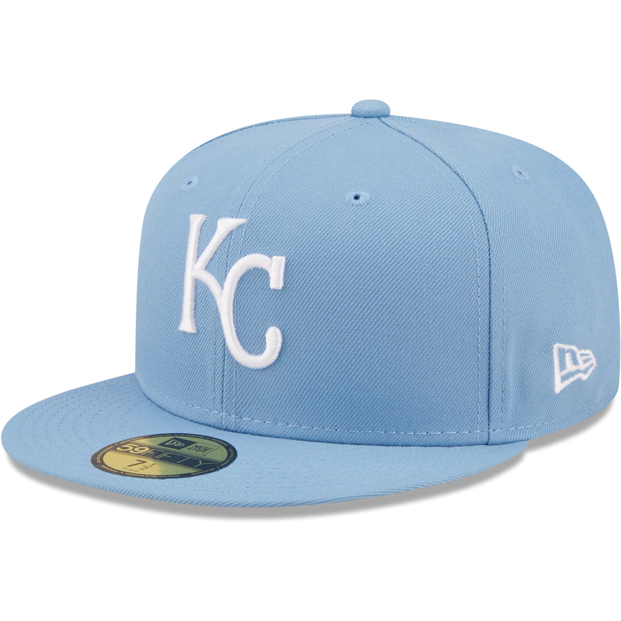 New Era Kansas City Royals Sky Blue Logo White 59FIFTY Fitted Hat