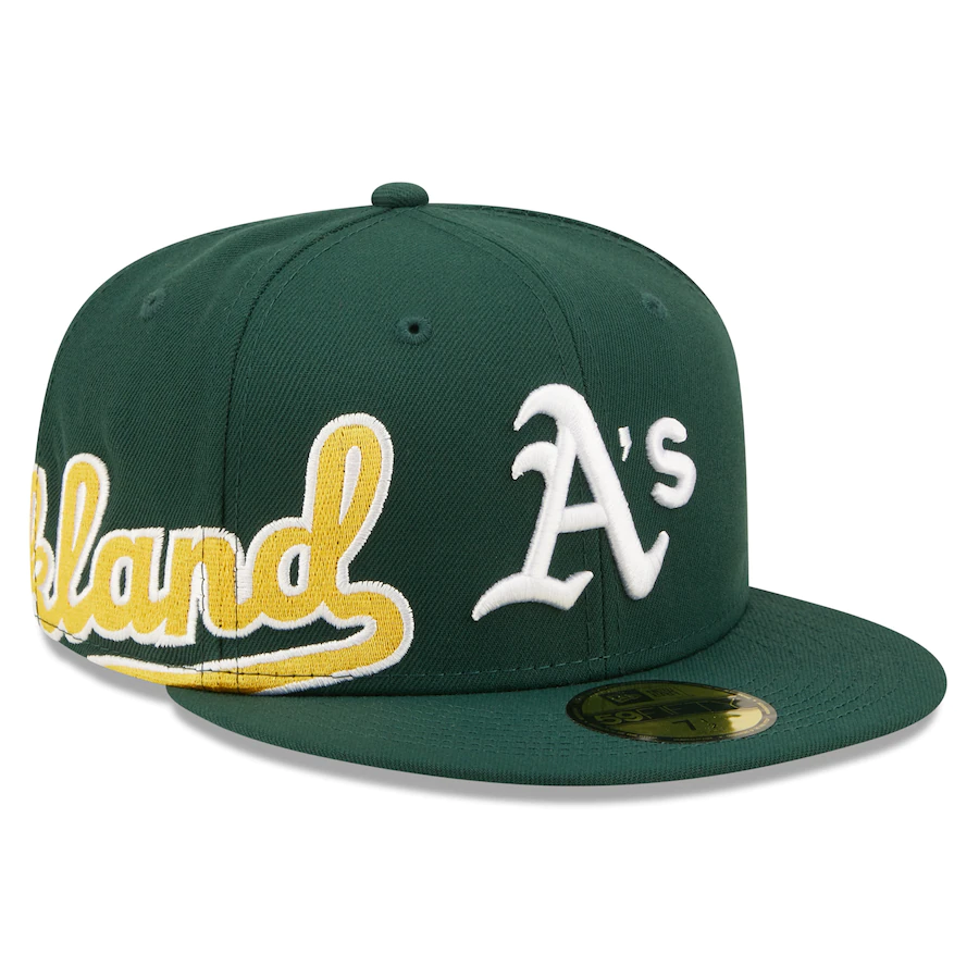 New Era Oakland Athletics Green Sidesplit 59FIFTY Fitted Hat