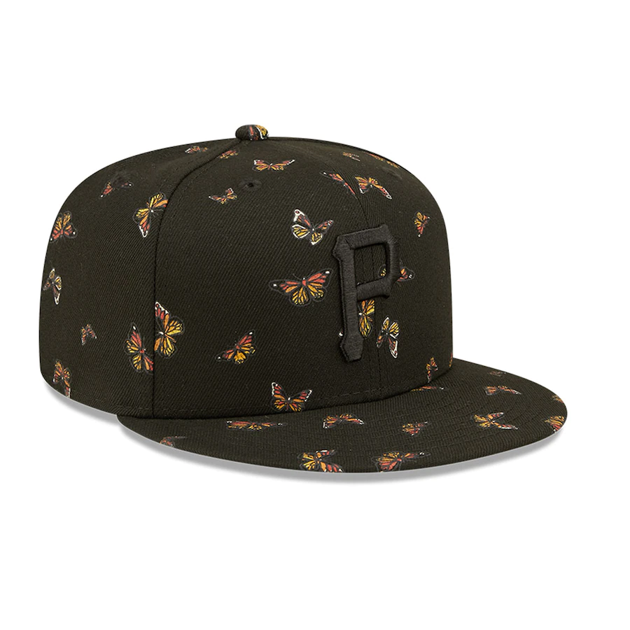 New Era Pittsburgh Pirates Black Flutter 59FIFTY Fitted Hat